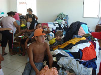 Roupas distribuídas