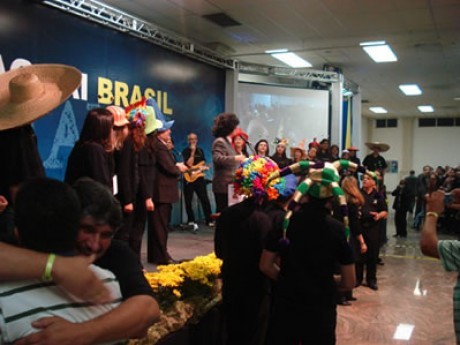 Toda a equipe trajada para a ocasião!