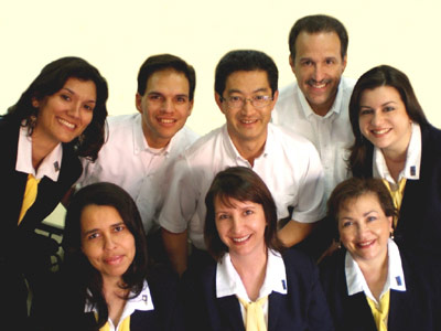 Equipe Haggai (atrás): Adenice, Christian, Nilson, Ebenézer e Ana Ruth, (na frente): Maeli, Eliane e Marta