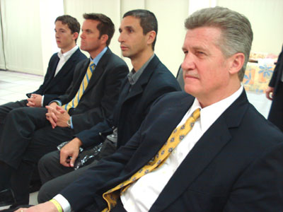 Reunião oficial: Ian, Chad, Fernando, Dr. James Walker (convidados internacionais)