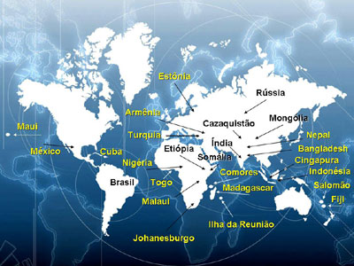 Veja no mapa as localidades de ministério citadas neste texto