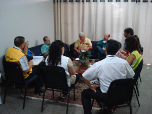 Reunião da equipe do evento