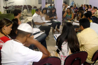 Grupo dividido para atividades planejadas