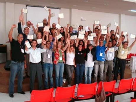 Grupo de participantes da PIB de Poços de Caldas, MG 