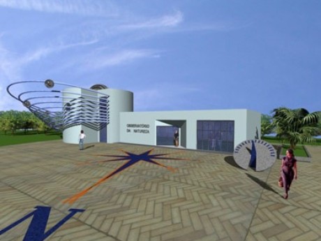 Maquete do projeto de um observatório espacial em Cuiabá