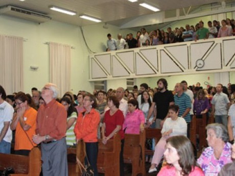 Participantes e homenageados no Culto em Ação de Graças - 26 de abril de 2009